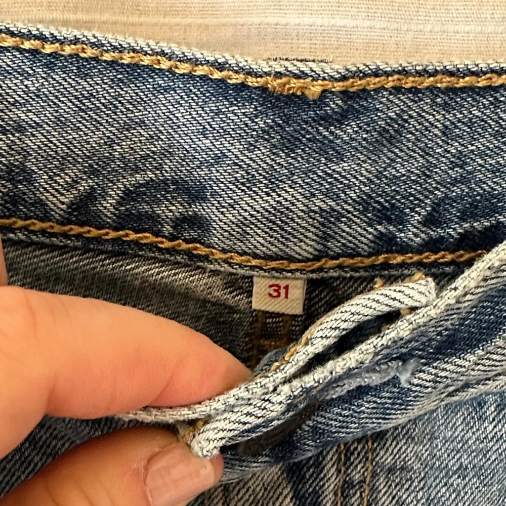 Levi’s Blue Denim Maxi Skirt with Slit - Picture 2 of 7